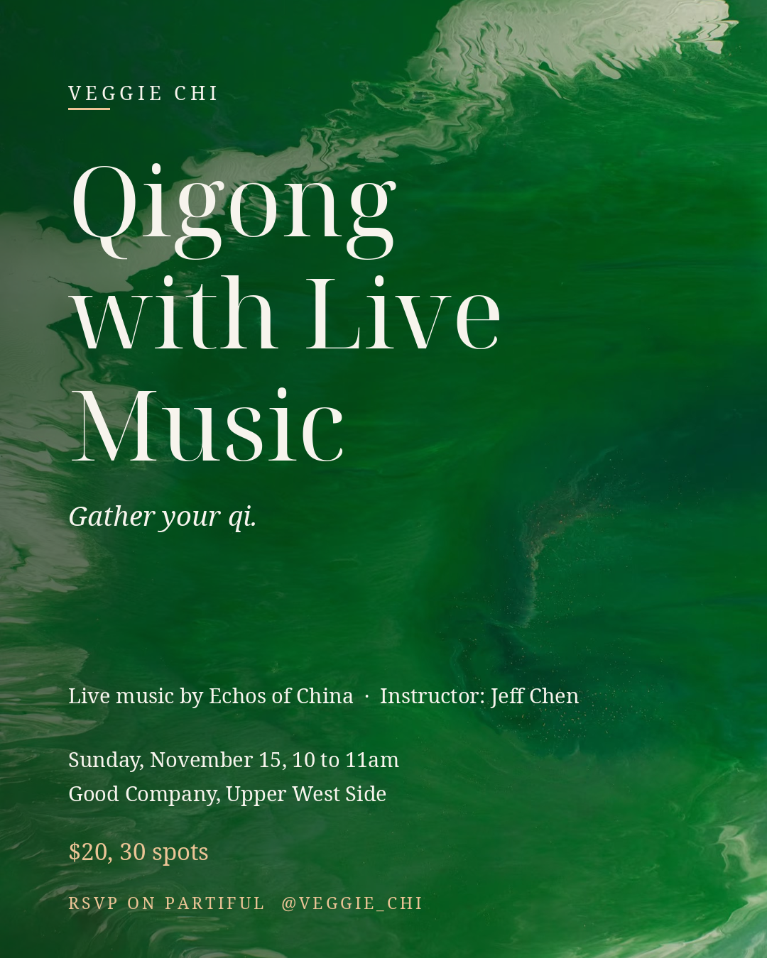 Qigong with Live Music poster